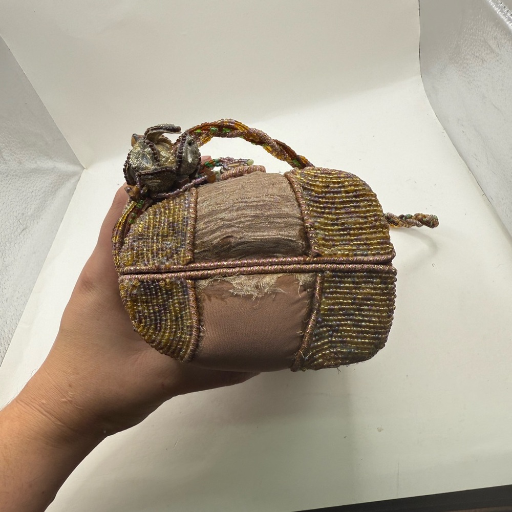 Vintage Mary Frances Embellished Floral Beaded Gems Crossbody Purse Clutch - Picture 15 of 16